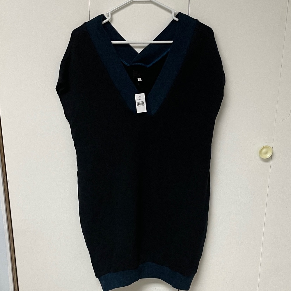 Lou & Grey Black and Blue Knit Dress